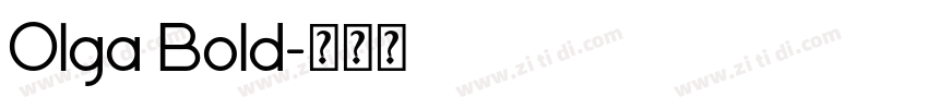 Olga Bold字体转换